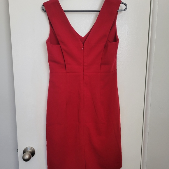 Red Knee Length Dress Size M - Picture 2 of 3